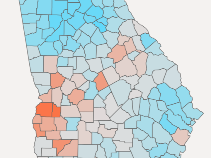Map of Georgia Counties